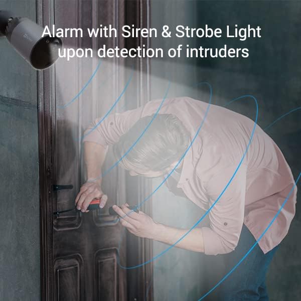 EZVIZ BC1c 4K 8MP Battery-Powered Outdoor WiFi 6 Bullet Camera| Smart AI Person Notifications, Spotlight Night Vision, Alexa and Google Compatible