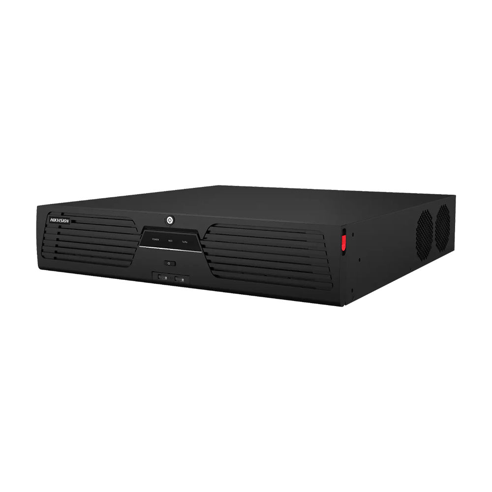Hikvision DS-9632NI-M8-16TB 32-channel 32MP 2U NVR with 16TB hard drive for professional video surveillance.