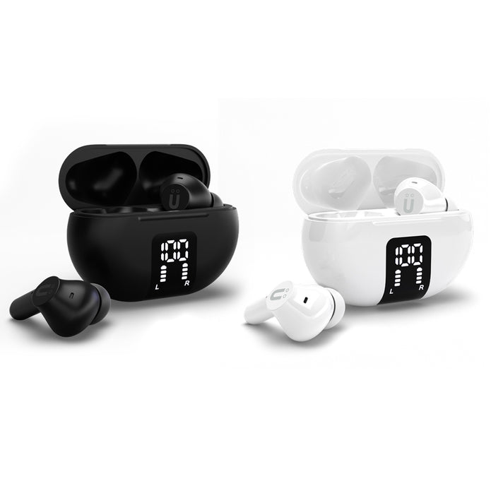 Uolo Pulse Elite 2 ANC/ENC True Wireless Headphones, White/Black