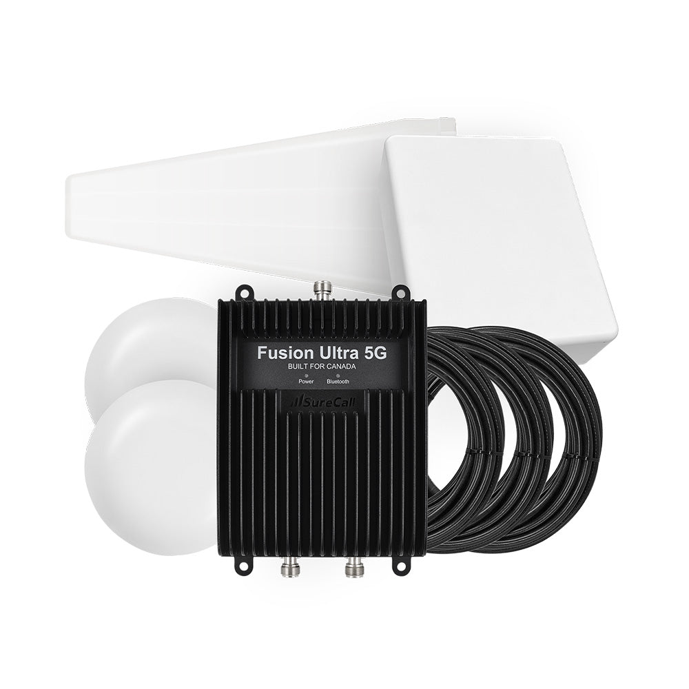 Fusion Ultra 5G Advanced Commercial Cell Phone Signal Booster Kit with 2 ultra-thin antennas