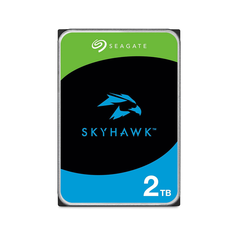 Seagate SkyHawk 2TB surveillance-grade SATA HDD for 24/7 security camera recording and DVR or NVR systems