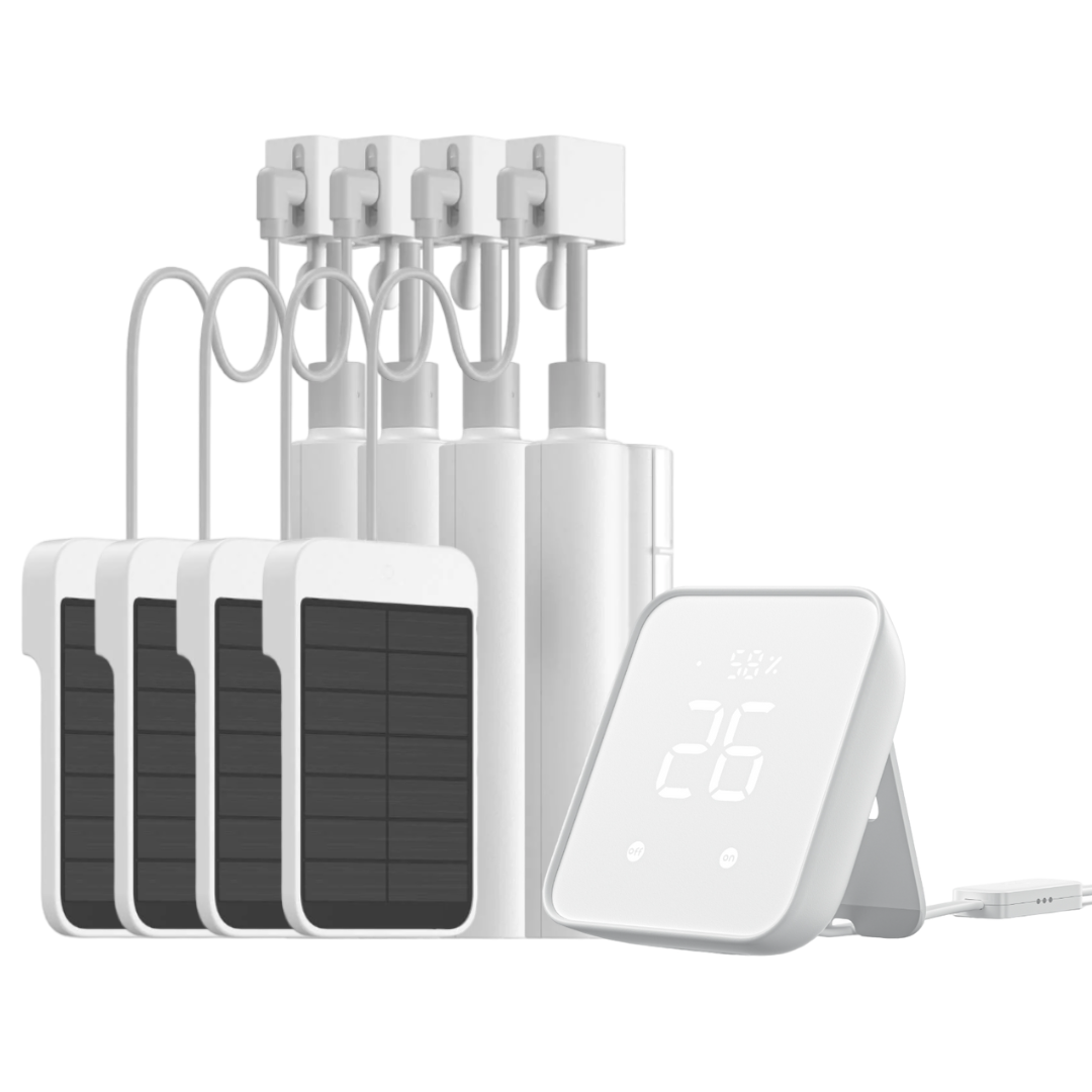 SwitchBot Blind Tilt with Hub 2 Combo | Smart Electric Blinds with Bluetooth Remote Control, Solar Powered, Light Sensing Control
