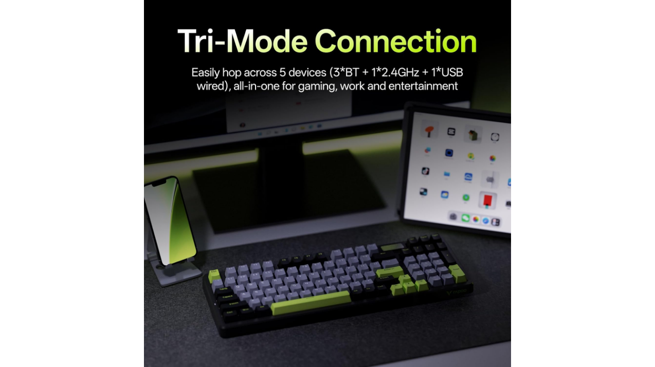 Rapoo V700DIY-98 Multi-Mode Wireless Mechanical Gaming Keyboard