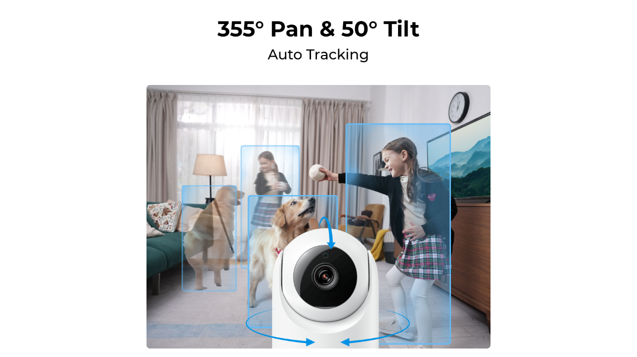 Reolink E331 5MP Indoor WiFi Camera Person/Pet/Crying Detection