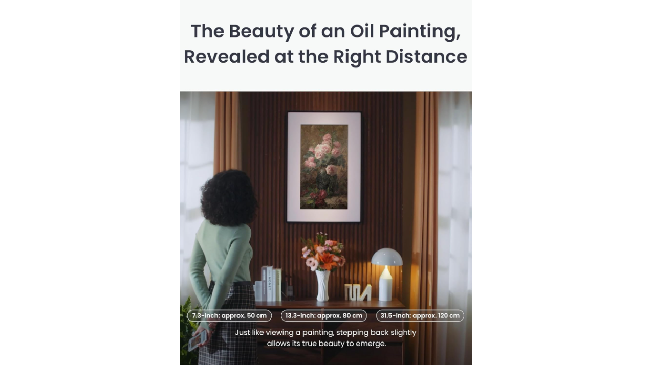 SwitchBot 13.3" E-Ink Digital Art Frame with AI – Wireless Smart Display for Art & Photos