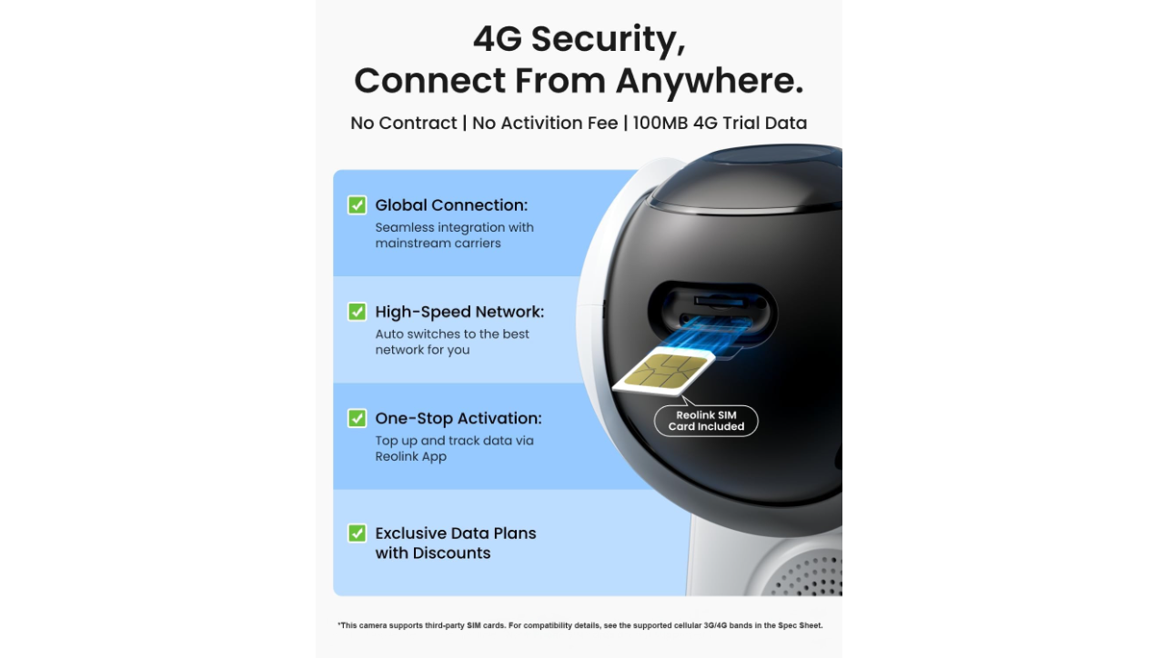 Reolink Altas Go PT 4MP Battery-powered ColorX 4G Camera