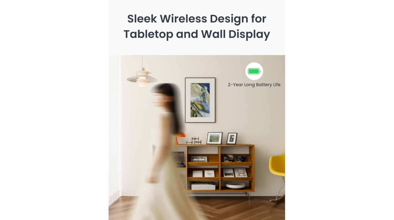 SwitchBot 13.3" E-Ink Digital Art Frame with AI – Wireless Smart Display for Art & Photos