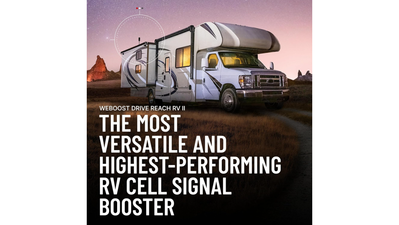 weBoost Drive Reach RV II (654061) Cell Signal Booster Kit, Made in The US, All Canadian Carriers - Bell, Rogers, Telus & More | ISED Approved