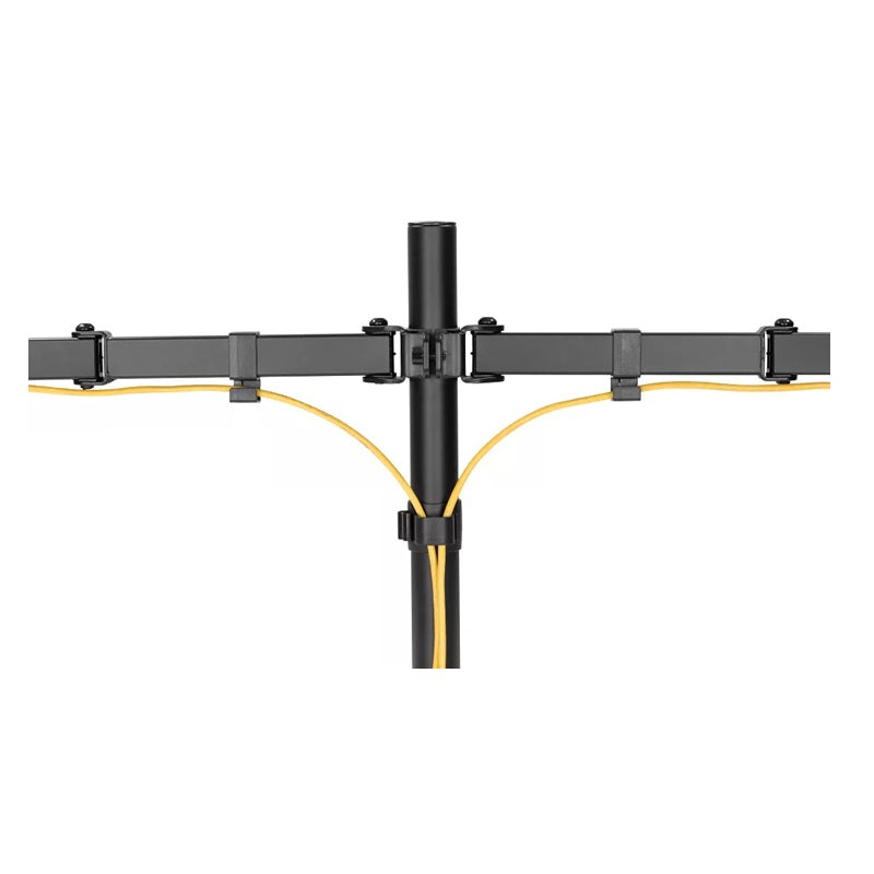 AMER Dual LED LCD Monitor Free-Standing Desk Stand for 2 Screens up to 32 inches | Heavy-Duty Fully Adjustable Arms with Max VESA 100x100mm (2EZSTAND)