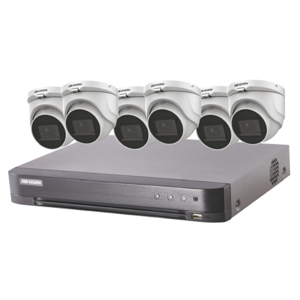Hikvision T7208U2TA6 8-Channel 5MP Value Express Turbo DVR Kit | Pre-installed with a 2 TB HDD, 2.8 mm Fixed Lens, IP67 Protection