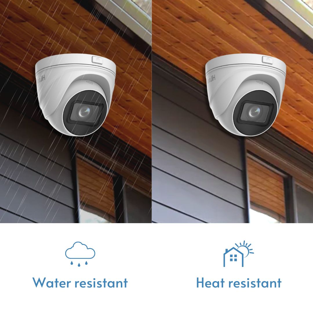 HiLook IPC-T641H-Z 4MP PoE Camera with 4X Optical Zoom | 2K HD Resolution, 2.8mm to 12mm Varifocal, Colour Night Vision, IP67 Certified
