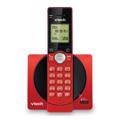 VTech 1-Handset DECT 6.0 Cordless Phone with Caller ID (CS6919-16) - Red
