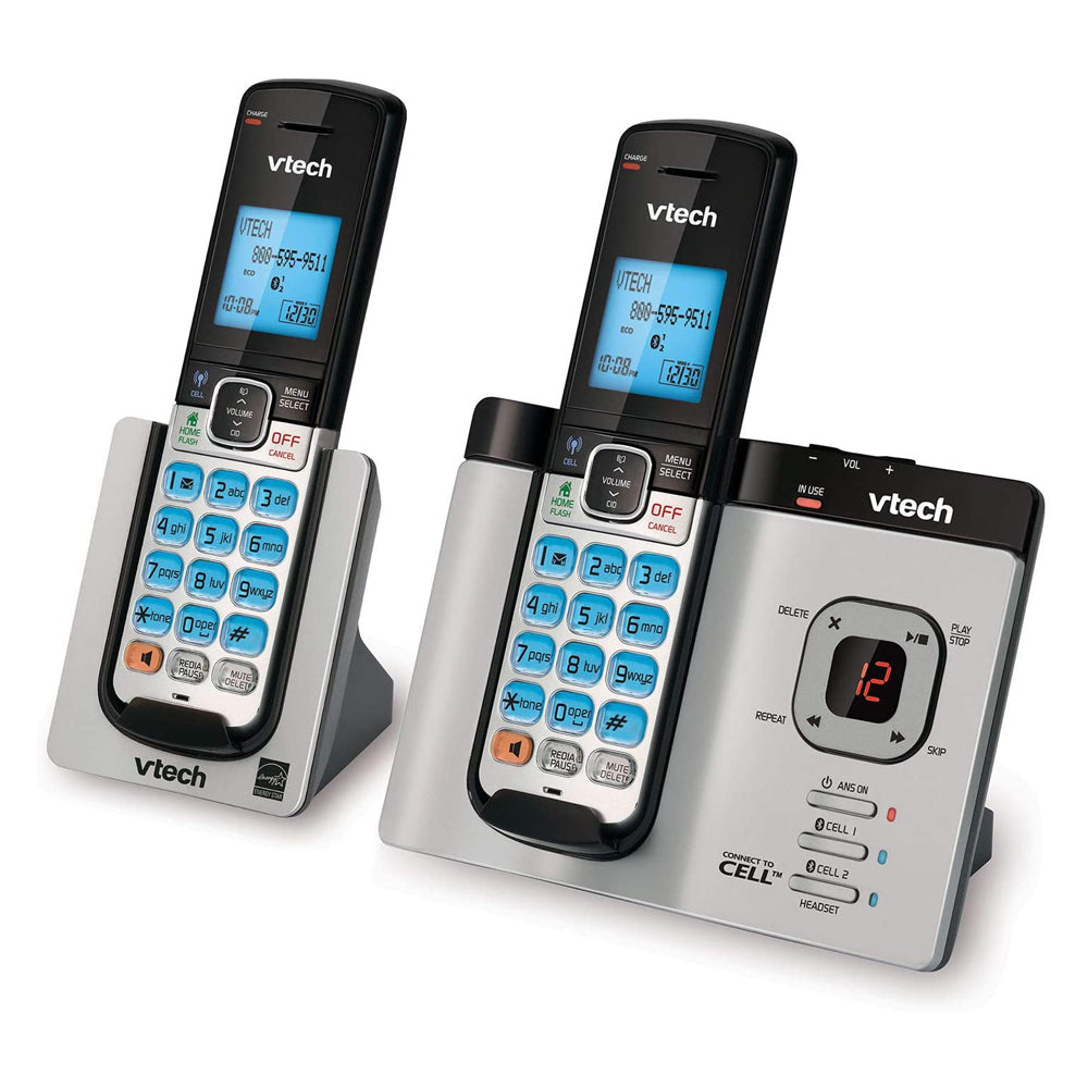 VTech 2-Handset DECT 6.0 Cordless Phone With Bluetooth And Caller ID (DS6621-2)