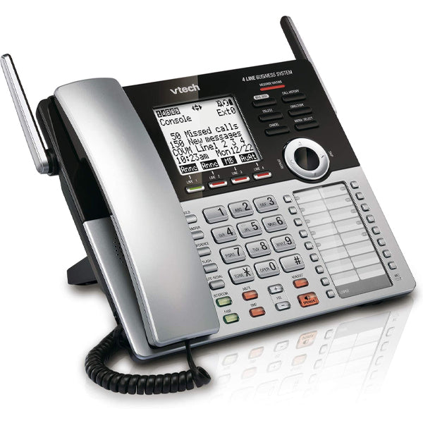 VTech CM18445 Main Console - DECT 6.0 4-Line Expandable Small Business Office Phone with Answering System