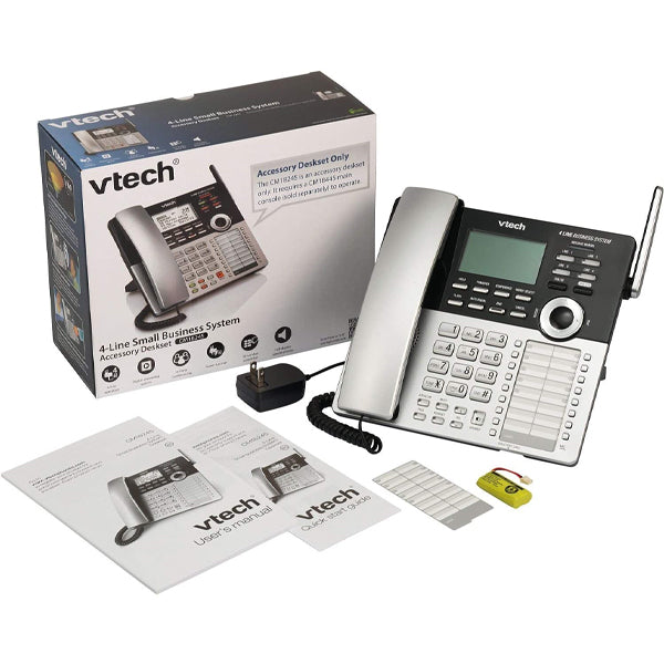 VTech CM18245 4-Line Expandable DECT6.0 Small Business Office Phone with Answering System - Accessory Deskset Requires CM18445 Base to Function
