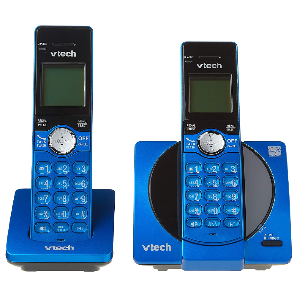 VTech 2-Handset DECT 6.0 Cordless Phone With Caller ID (CS6919-25) - Blue