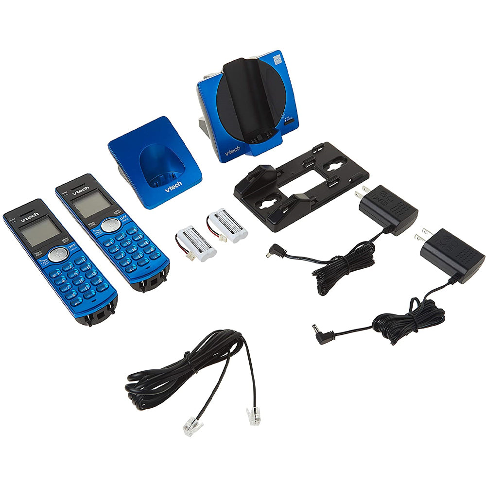 VTech 2-Handset DECT 6.0 Cordless Phone With Caller ID (CS6919-25) - Blue