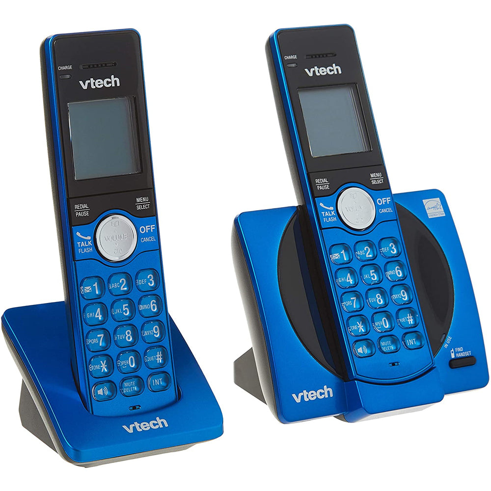 VTech 2-Handset DECT 6.0 Cordless Phone With Caller ID (CS6919-25) - Blue