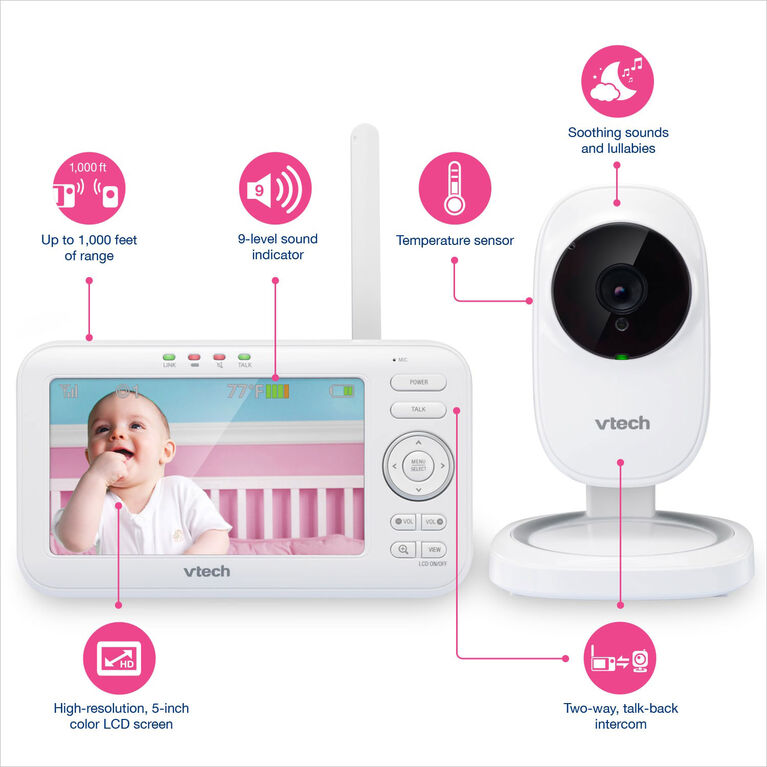 Vtech VM5251 Digital Video Baby Monitor with Fixed Camera