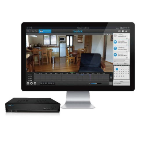 Reolink 8-Channel 4K PoE NVR | Pre-Installed 2TB HDD, e-SATA for up to 4TB, Desktop Client/Mobile App - RLN8-410-2T
