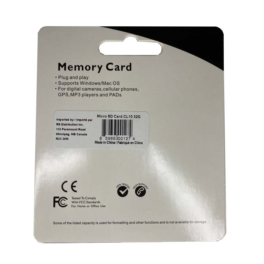 32G Micro SD Class 10 Memory Card for Digital Cameras, Security Cameras, PC, Phone, GPS