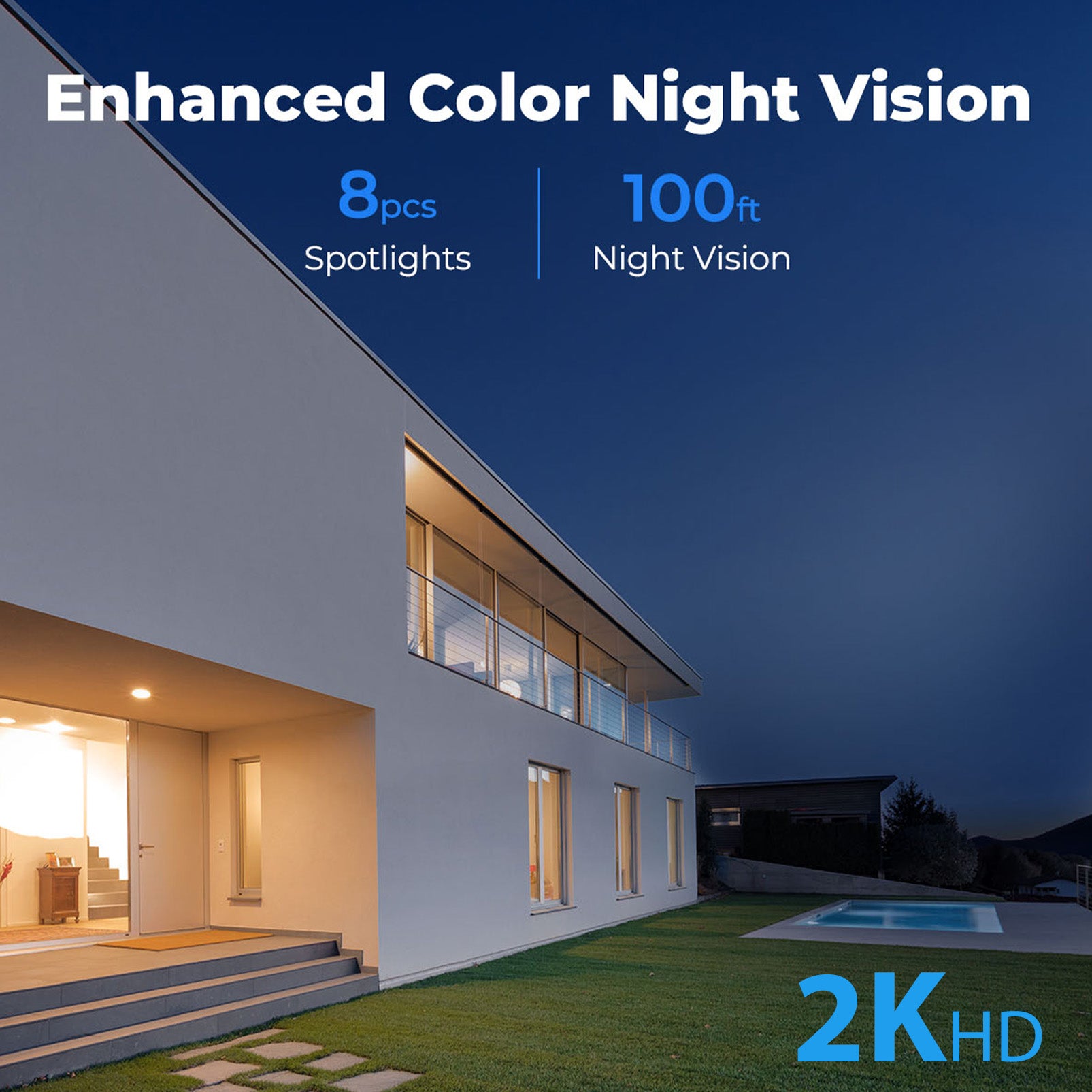 Reolink Duo WiFi 2K Dual-Lens Security Camera with Ultrawide View | 150° Viewing Angle, Person/Vehicle Detection, Colour Night Vision, 2.4GHZ/5GHz