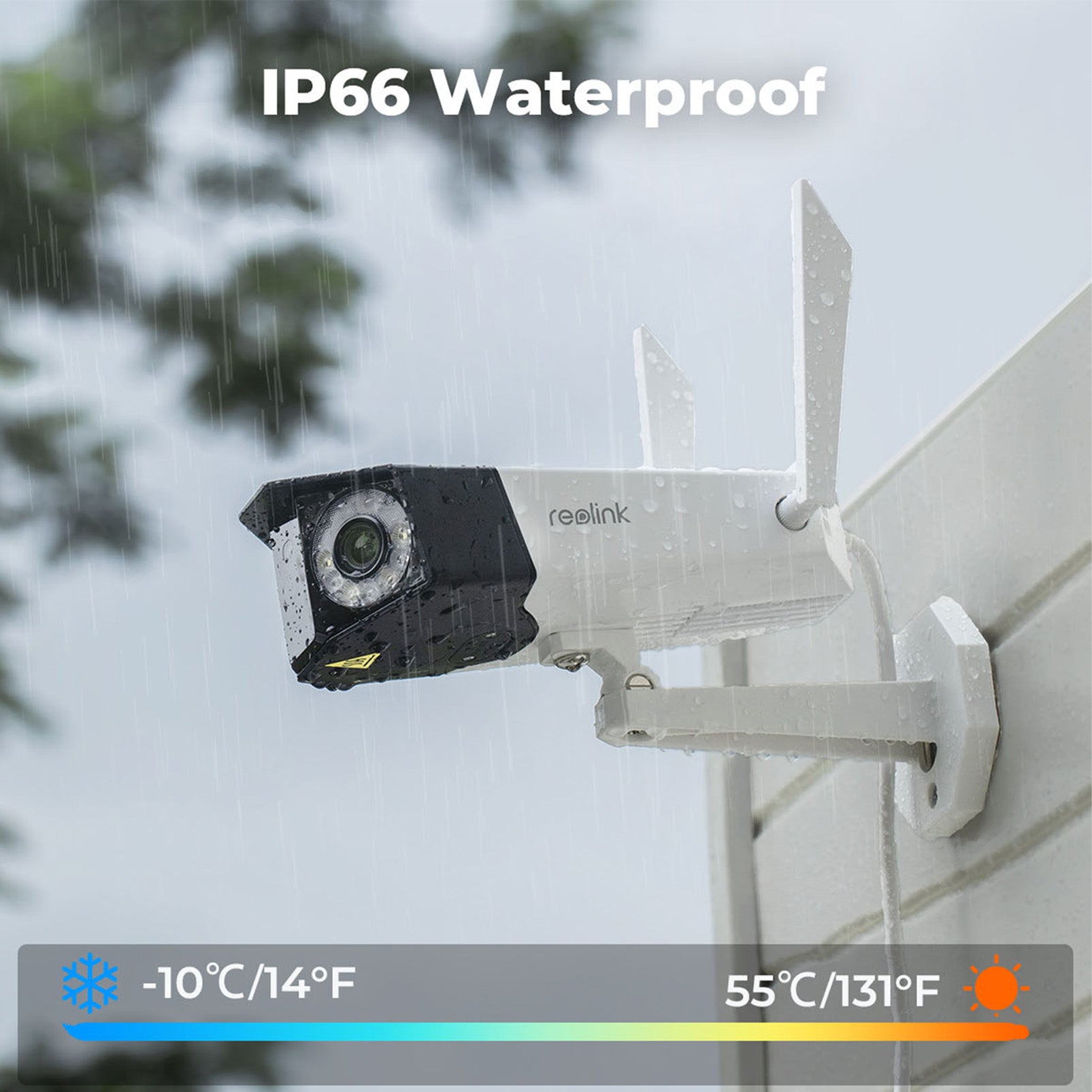 Reolink Duo WiFi 2K Dual-Lens Security Camera with Ultrawide View | 150° Viewing Angle, Person/Vehicle Detection, Colour Night Vision, 2.4GHZ/5GHz