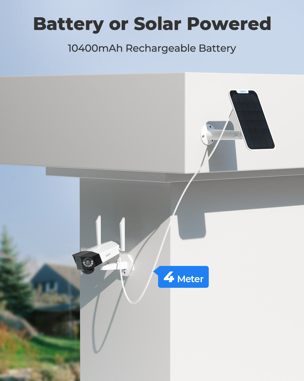 Reolink Duo 2 Battery-Powered 6MP Dual-Lens Camera with Ultra Wide View | Dual-Band WiFi, Rechargeable Battery, MicroSD Storage