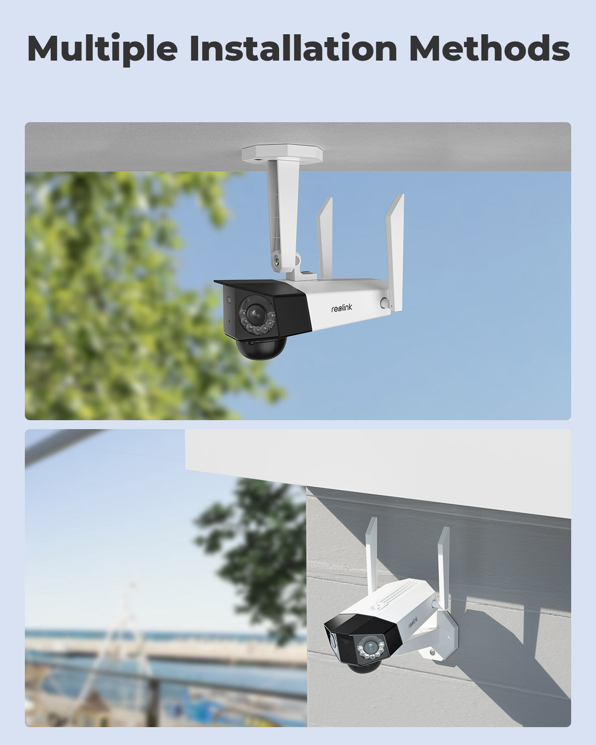 Reolink Duo 2 Battery-Powered 6MP Dual-Lens Camera with Ultra Wide View | Dual-Band WiFi, Rechargeable Battery, MicroSD Storage