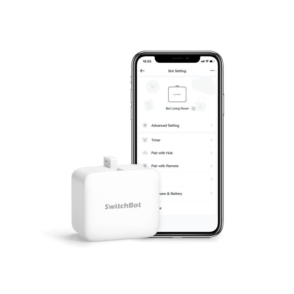 SwitchBot Bot | Smart Switch Pusher - Add SwitchBot Hub Mini to Make it Compatible with Alexa, Google Home, IFTTT