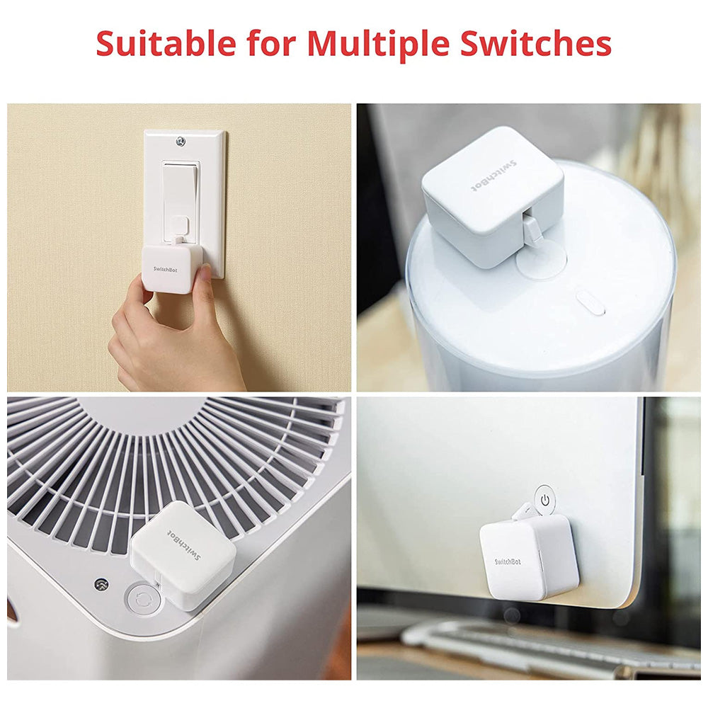 SwitchBot Bot with SwitchBot Hub Mini to Make it Compatible with Alexa, Google Home, IFTTT | Smart Switch Button Pusher - Wireless App or Timer Control
