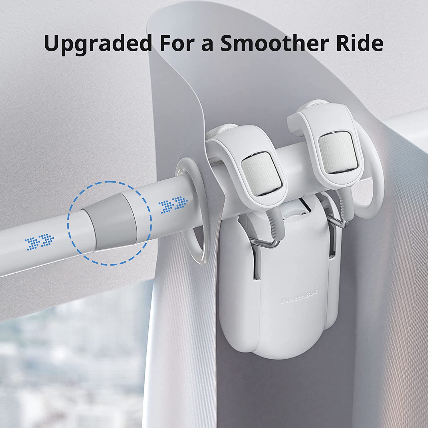 SwitchBot Curtain (Rod 2) | Smart Electric Motor - Automate Timer Control, Add SwitchBot Hub Mini to Make it Compatible with Alexa, Google Home, IFTTT
