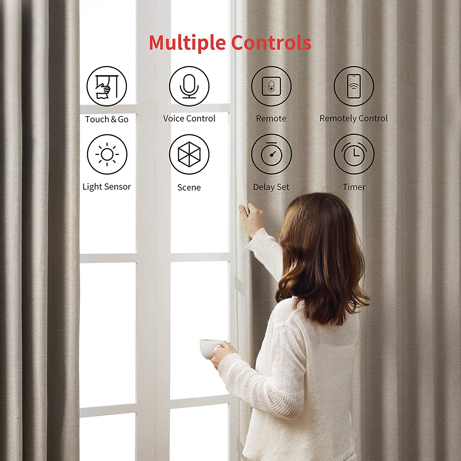 SwitchBot Curtain (U Rail) | Smart Curtain Controller -  Add SwitchBot Hub Mini to Make it Compatible with Alexa, Google Home