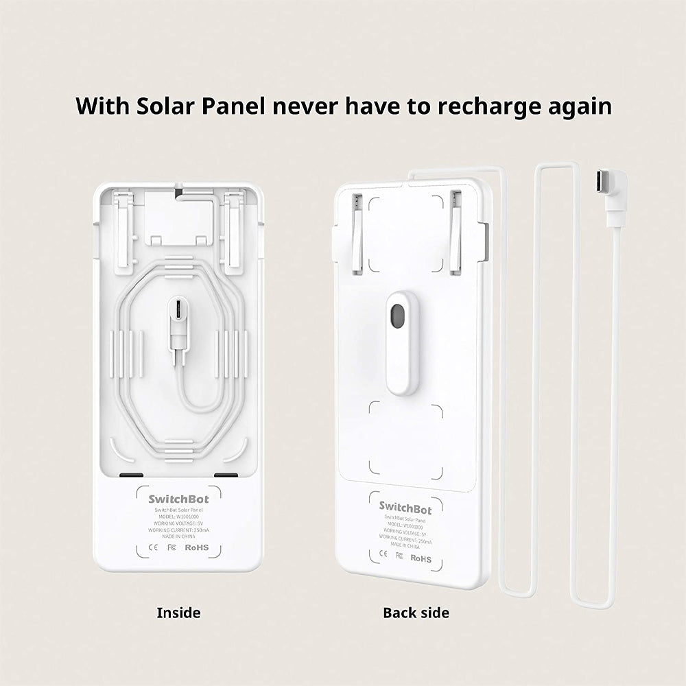 SwitchBot Solar Panel Charger for SwitchBot Curtain | Works with U/Rod/I SwitchBot Curtain Models