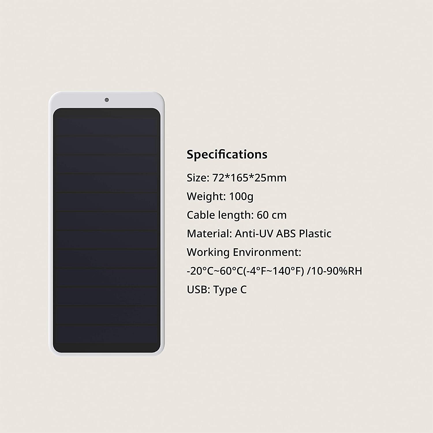 SwitchBot Solar Panel Charger for SwitchBot Curtain | Works with U/Rod/I SwitchBot Curtain Models