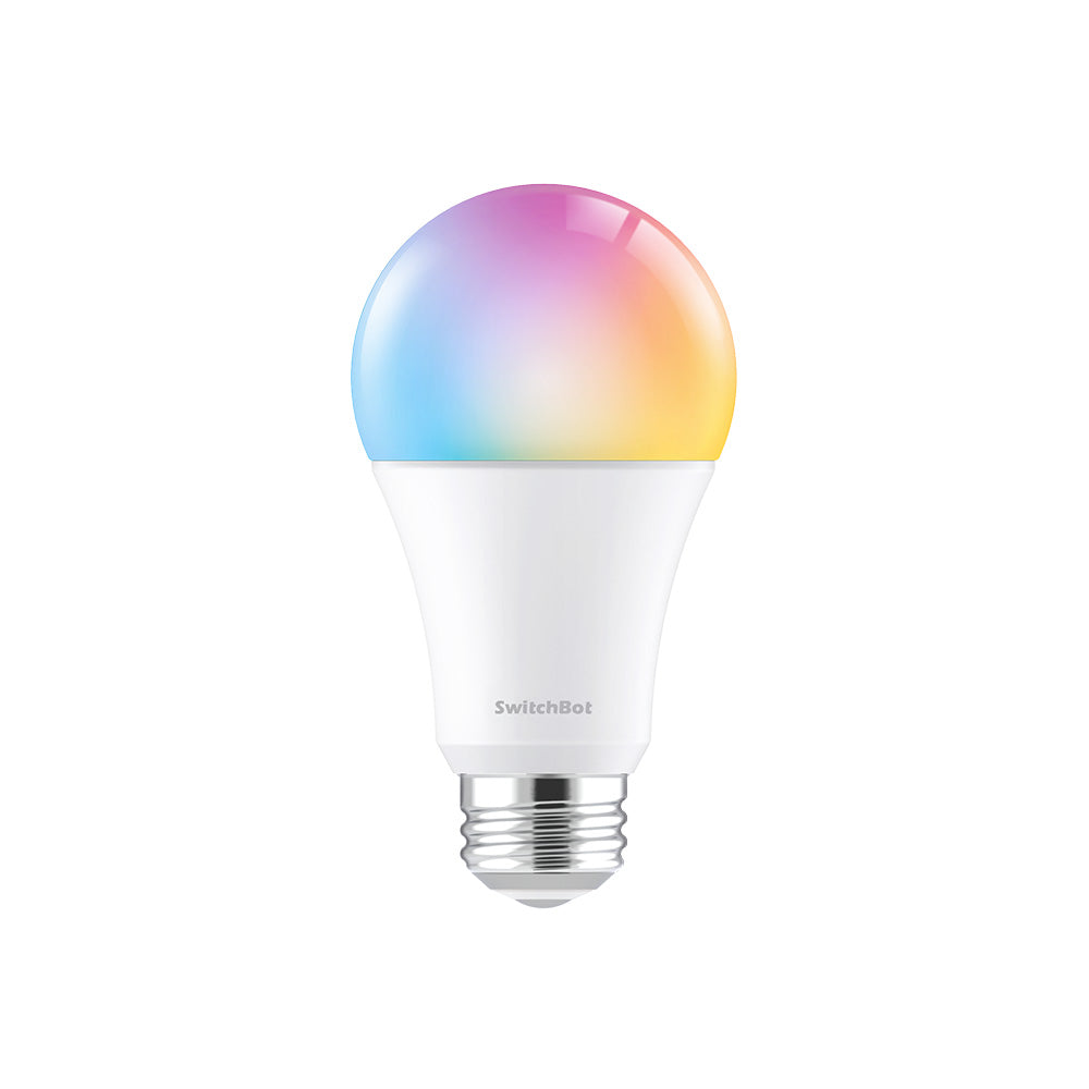 SwitchBot LED Color Bulb, E26 | Works with Alexa&Google, RGBCW Multicolor Warm White E26 10W 800lms Equals 60W Bulb, 2.4GHz Only, No Hub Required
