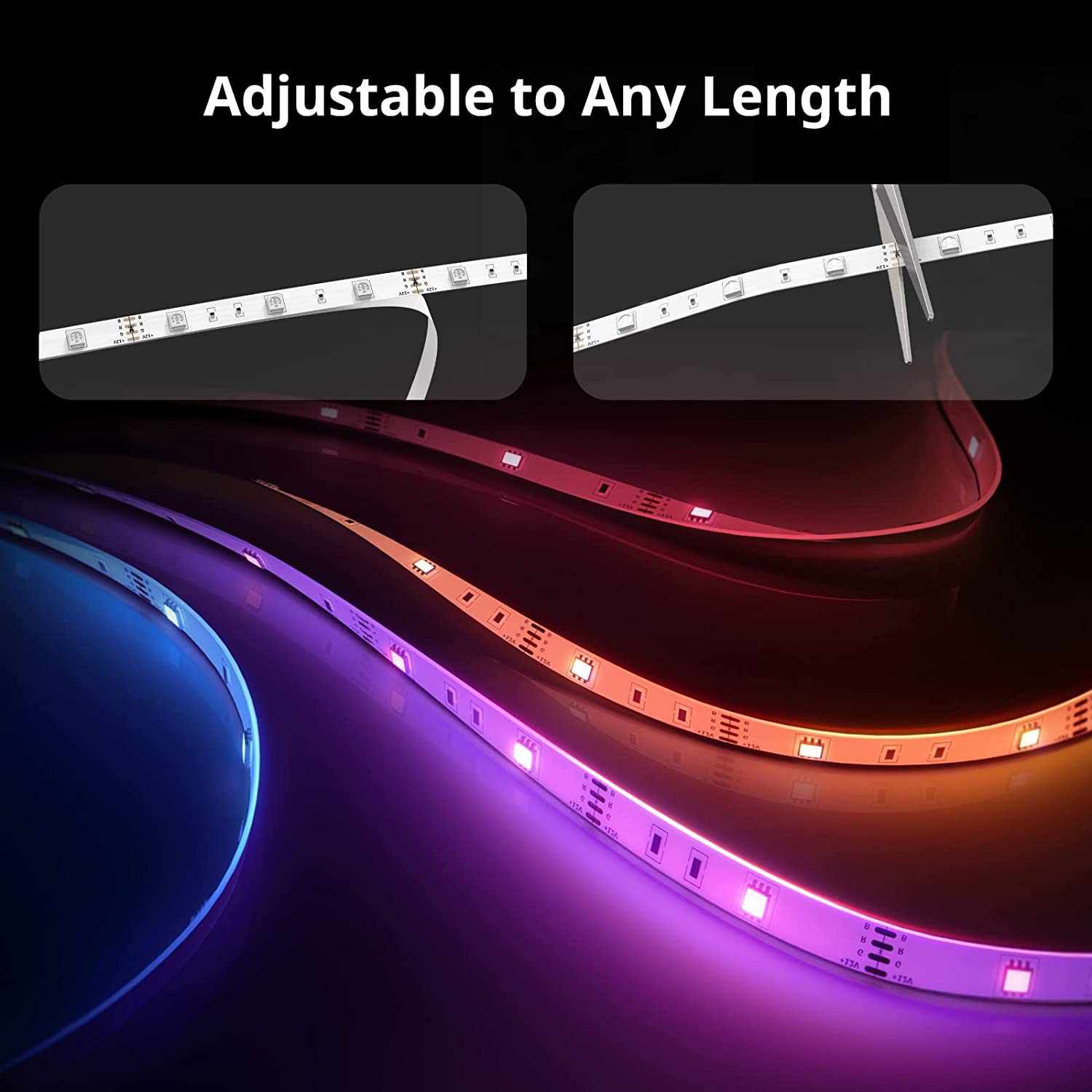 SwitchBot LED Strip Light, 5M | 16.4ft RGB, App Control, Work with Alexa and Google Assistant, 16 Million Colors with Remote Control and Music Sync