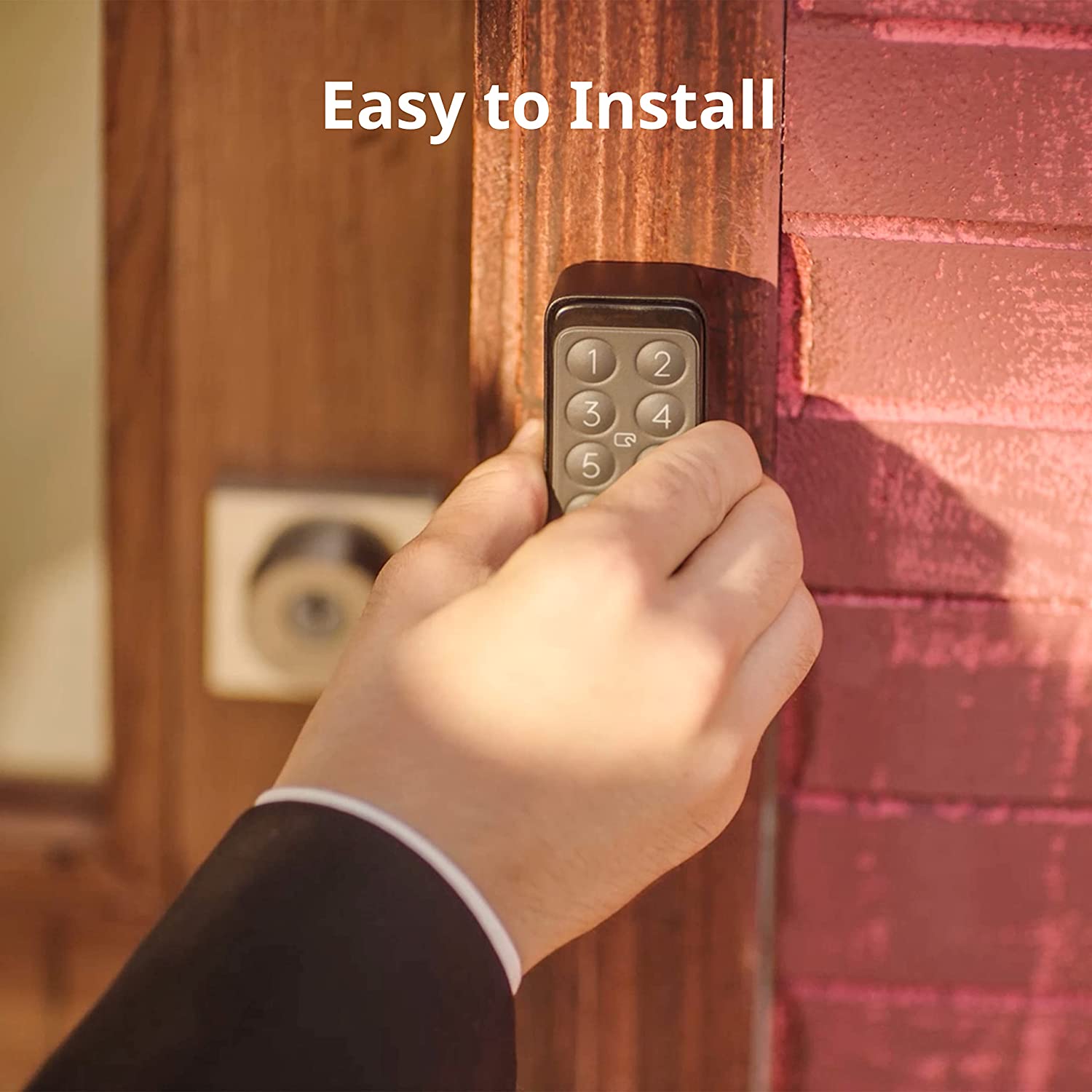 SwitchBot Keypad for SwitchBot Lock/Lock Pro | Keyless Home Entry, IP65 Waterproof, Supports Virtual Passwords for Home Security