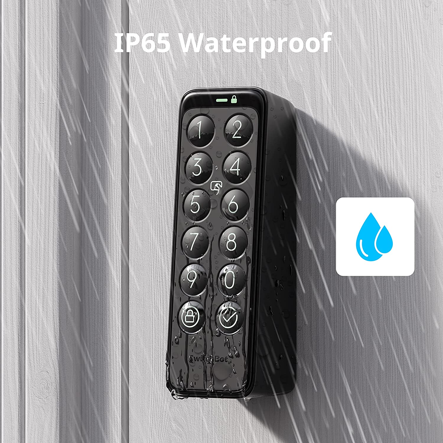 SwitchBot Keypad for SwitchBot Lock/Lock Pro | Keyless Home Entry, IP65 Waterproof, Supports Virtual Passwords for Home Security