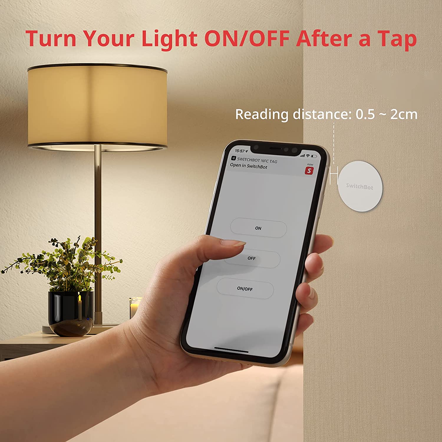 SwitchBot Tag | 3PCS NFC Tag Stickers, NTAG216 30mm, Work Great with SwitchBot Devices, Compatible with iOS & Android and All Other NFC Enabled Devices