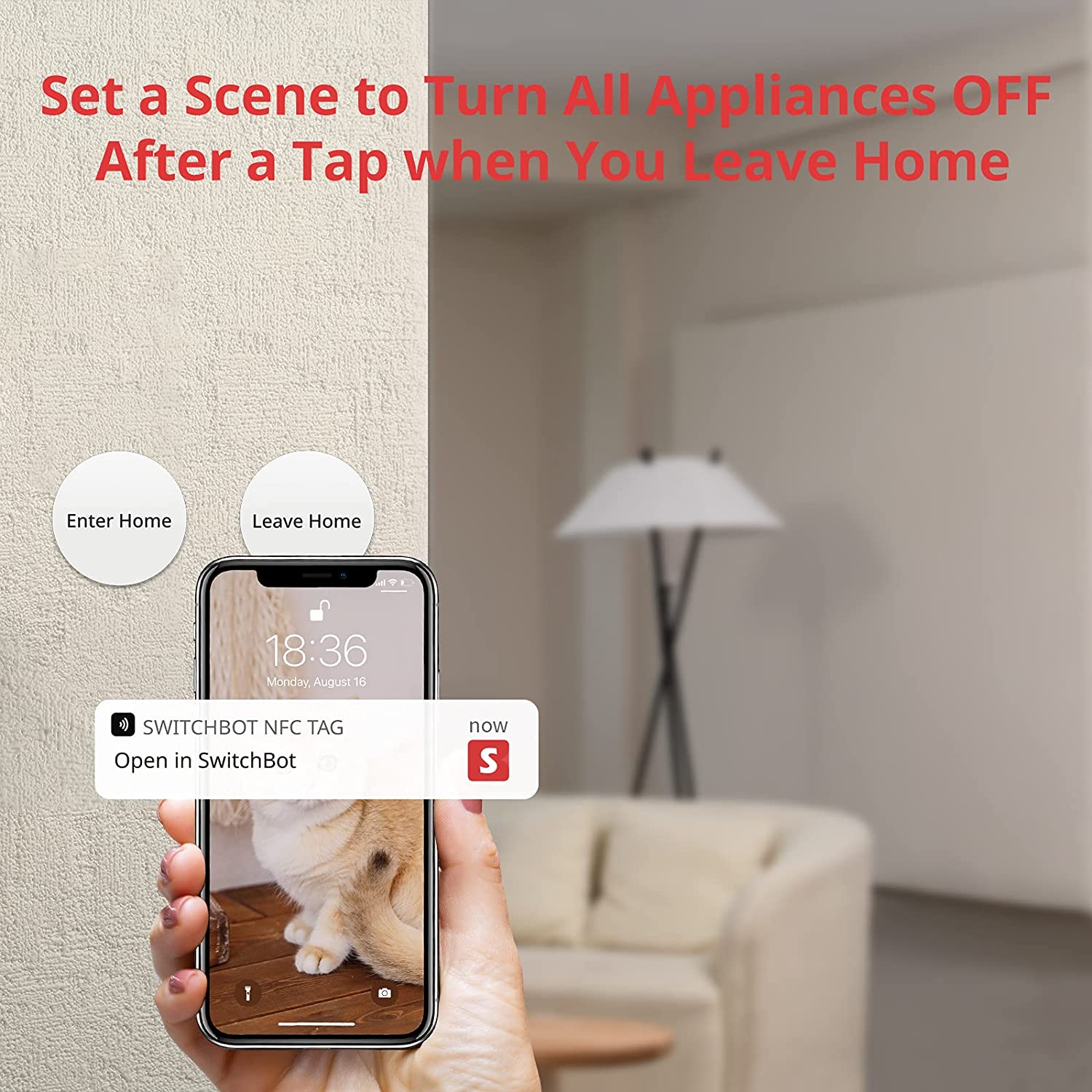 SwitchBot Tag | 3PCS NFC Tag Stickers, NTAG216 30mm, Work Great with SwitchBot Devices, Compatible with iOS & Android and All Other NFC Enabled Devices