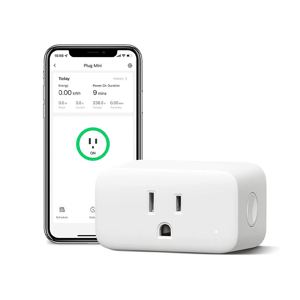 SwitchBot Plug Mini | Smart Home WiFi (2.4GHz Only) & Bluetooth, Works with Apple HomeKit, Alexa, Google Home, App Remote Control & Timer Function