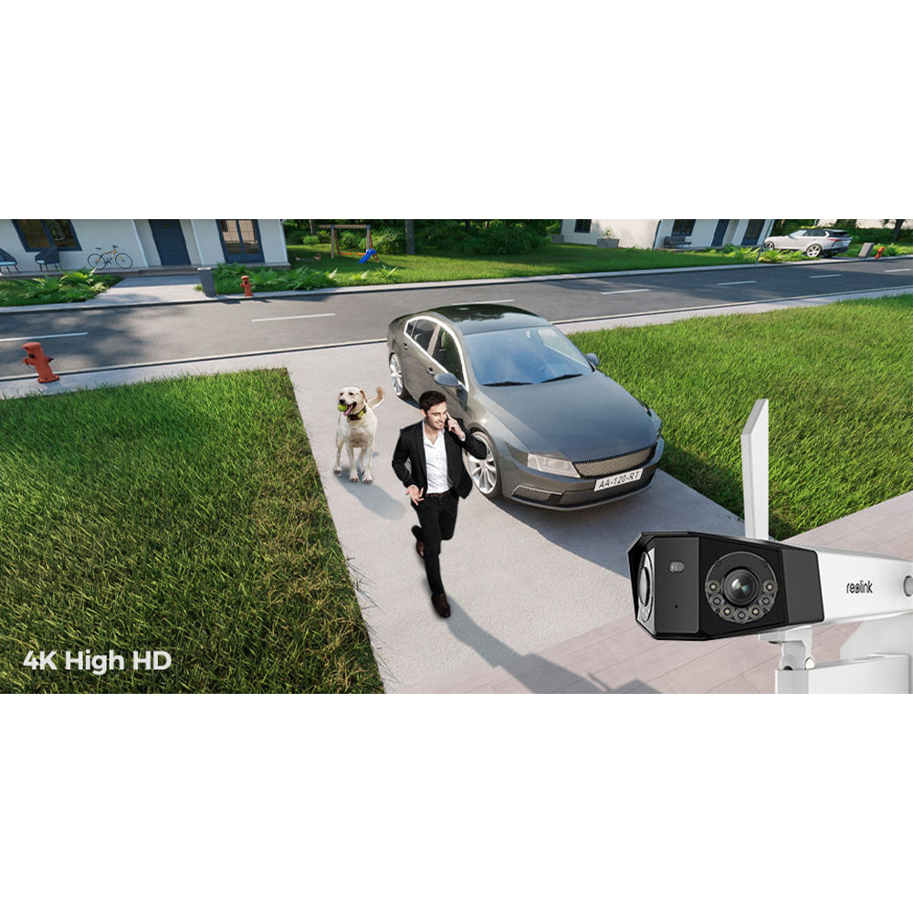 Reolink Duo 2 WiFi 4K Dual-Lens Camera | Ultra-Wide Angle, Color Night Vision, Person/Vehicle Detection, 2.4/5 GHz WiFi, Two-Way Audio, IP66 Waterproof