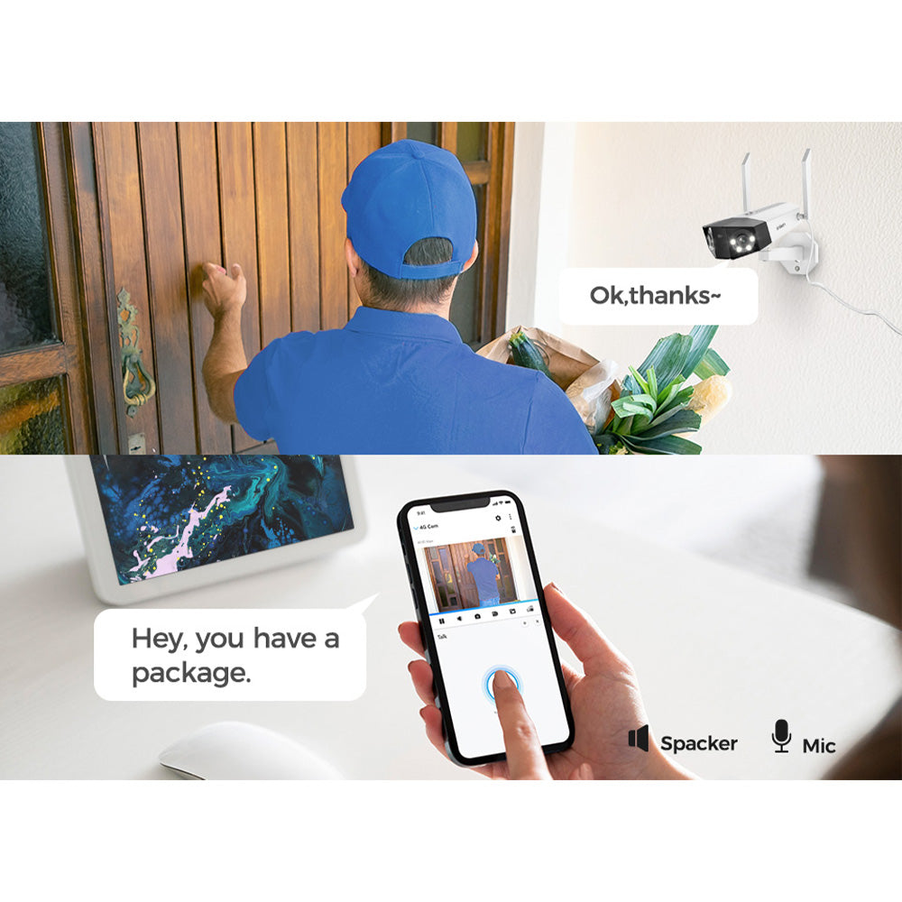 Reolink Duo 2 WiFi 4K Dual-Lens Camera | Ultra-Wide Angle, Color Night Vision, Person/Vehicle Detection, 2.4/5 GHz WiFi, Two-Way Audio, IP66 Waterproof