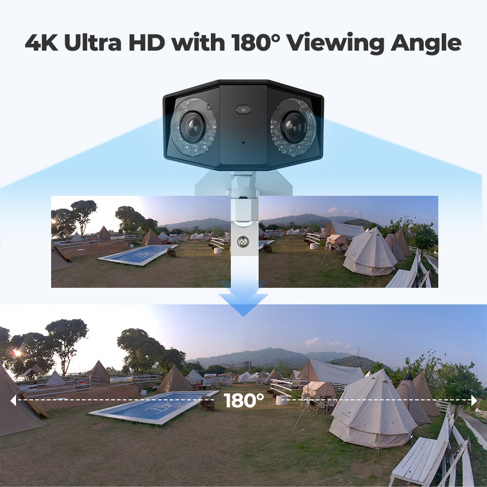 Reolink Duo 2 PoE 4K Dual Lens Outdoor Wired PoE Security Camera 180