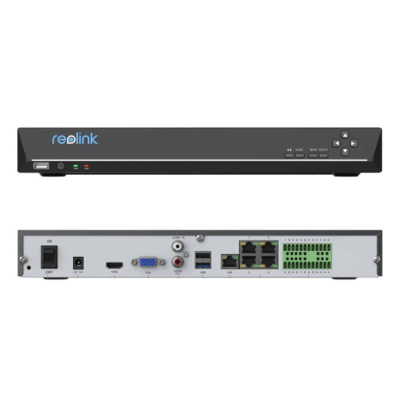 Reolink RLN36 36-Channel 12MP NVR (No HDD) | 3*16TB HDD Capacity, 8*Alarm In/4* Alarm Out, Two-Way Audio via NVR