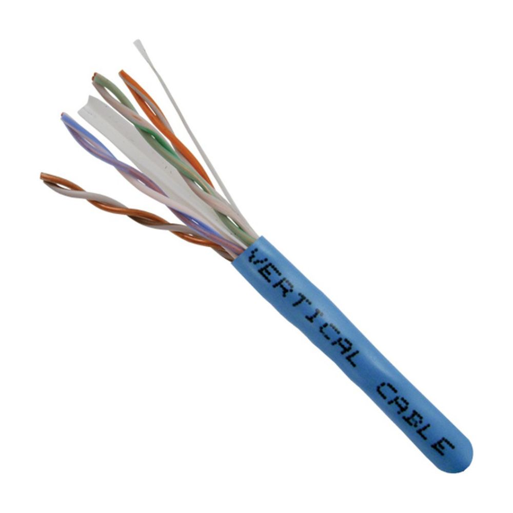 CAT6 Solid Bare Copper Riser Cable, 1000ft. UTP, 550MHz, 23AWG, CMR