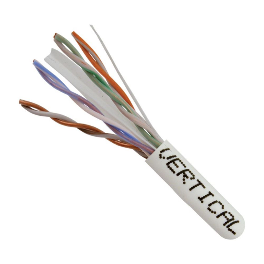 CAT6 Solid Bare Copper Riser Cable, 1000ft. UTP, 550MHz, 23AWG, CMR