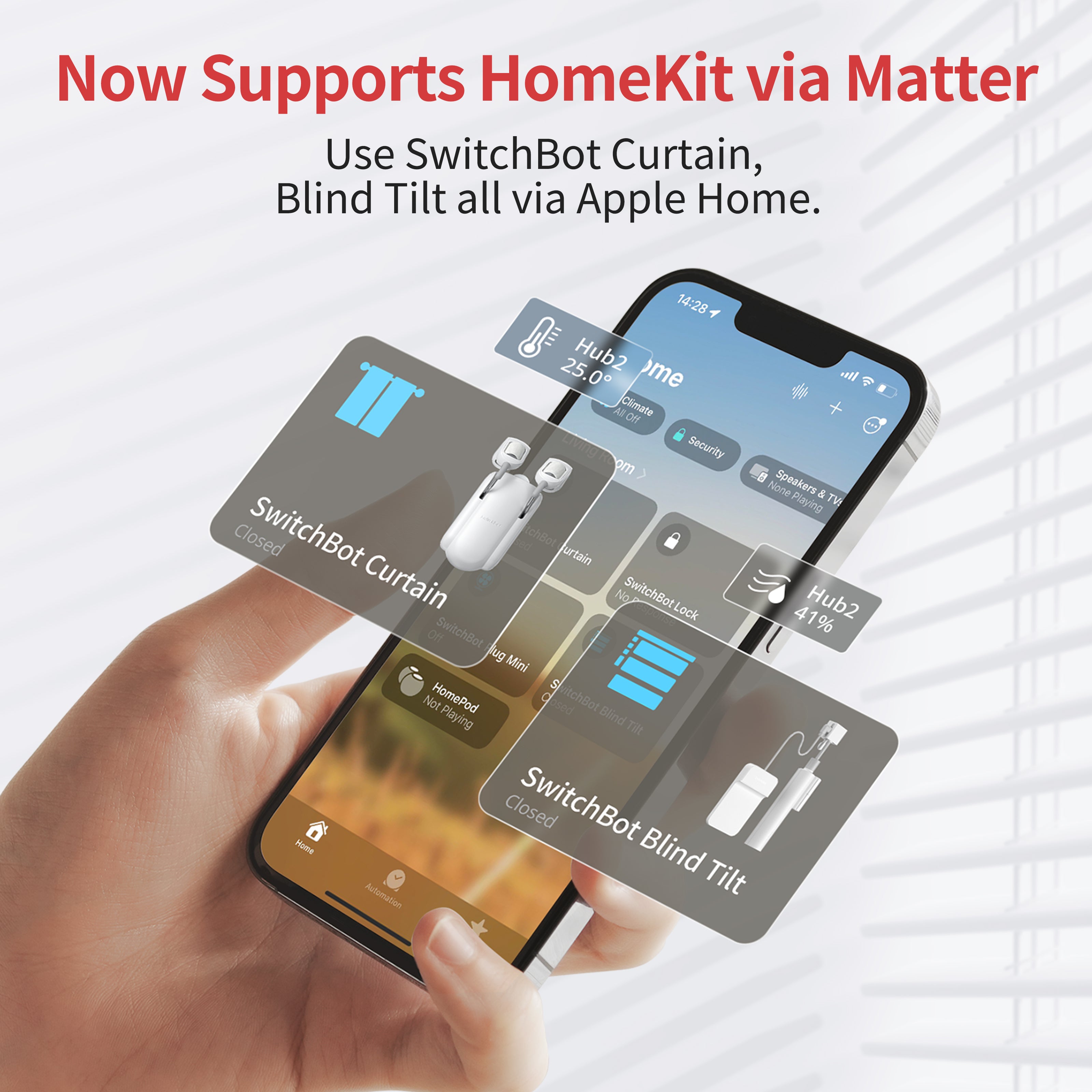SwitchBot Hub 2 | Work as a WiFi Thermometer Hygrometer, IR Remote Control, Smart Remote and Light Sensor, Link SwitchBot to Wi-Fi (Support 2.4GHz), Compatible with Alexa&Google Assistant