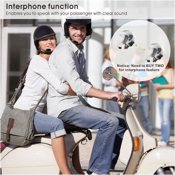 Avantree Waterproof Bluetooth Helmet Headset for Motorcycle [IPX6] for Music, GPS, Intercom